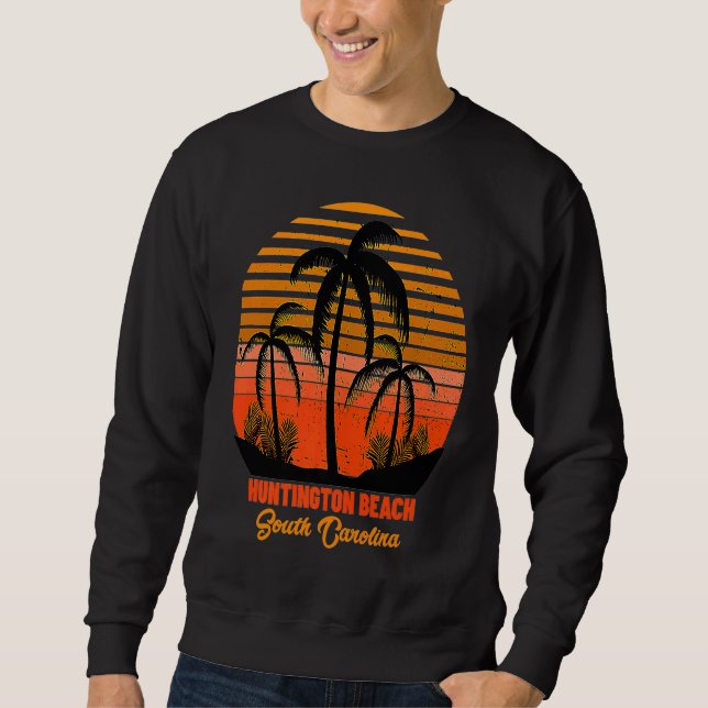Sweatshirt Plage de Huntington Caroline du Sud (Devant)