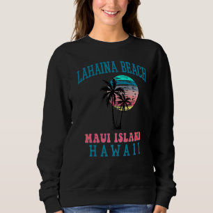 Sweatshirt Plage de Lahaina Maui Hawaii Plage Palmiers été