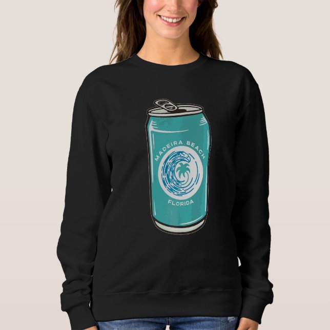 Sweatshirt Plage de Madère Floride Fl Canette de bière Boîte  (Devant)
