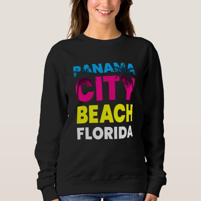 Sweatshirt Plage de Panama City Floride Souvenir de vacances  (Devant)