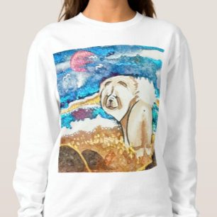 Sweatshirt PLAGE DE REPOS FACE crème chow