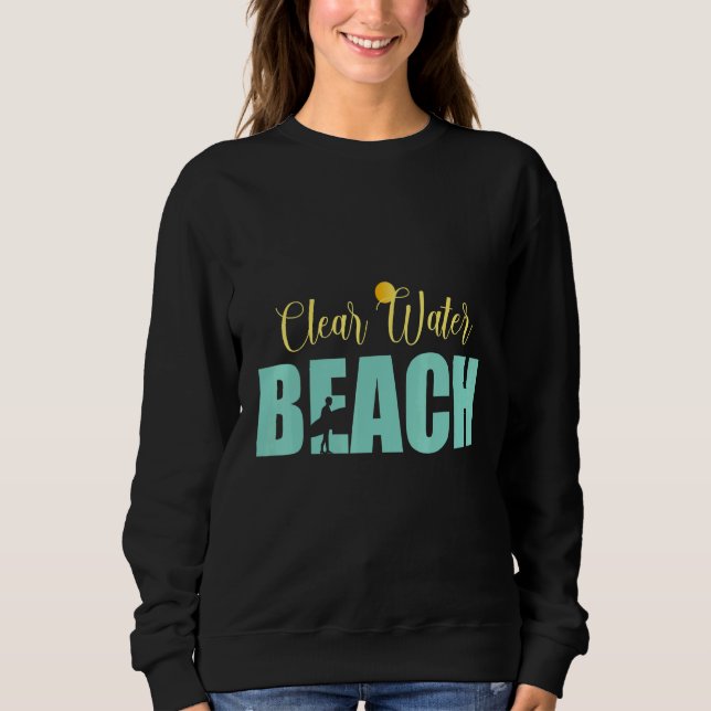 Sweatshirt Plage d'eau claire (Devant)