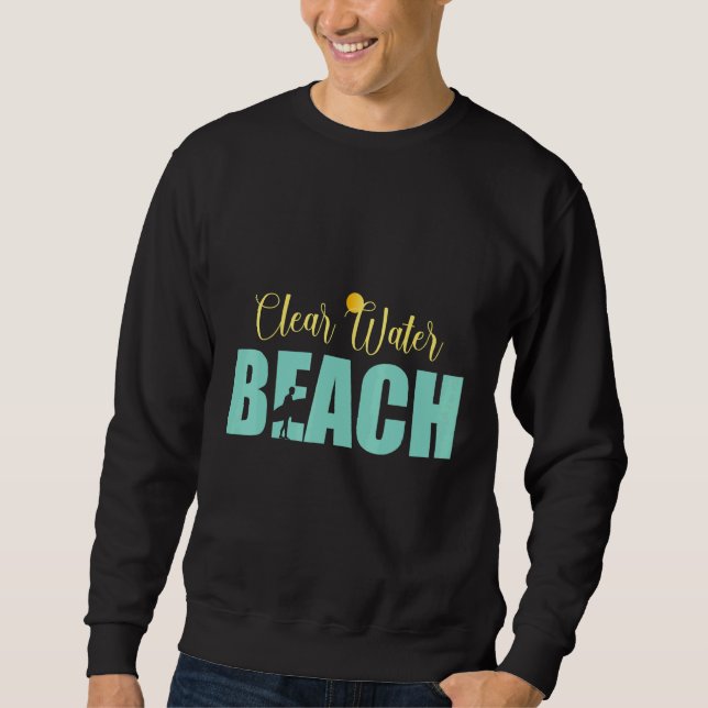Sweatshirt Plage d'eau claire (Devant)