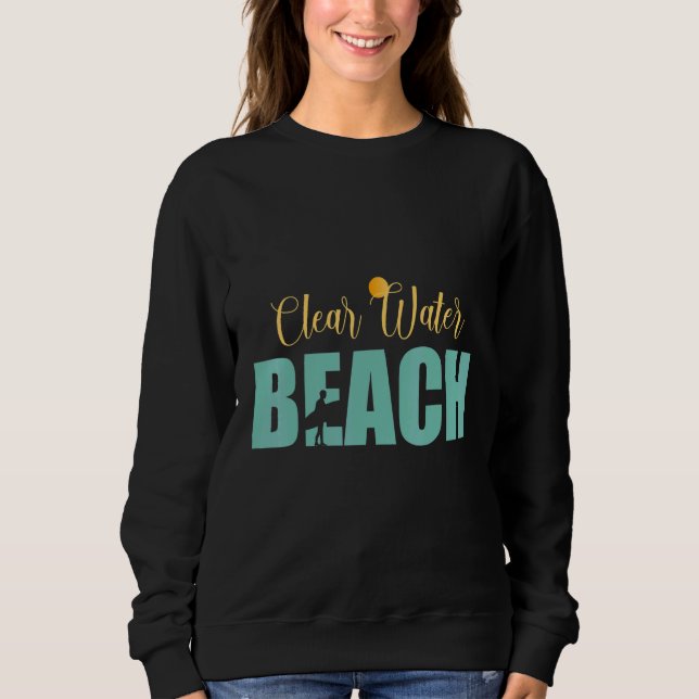 Sweatshirt Plage d'eau claire (Devant)