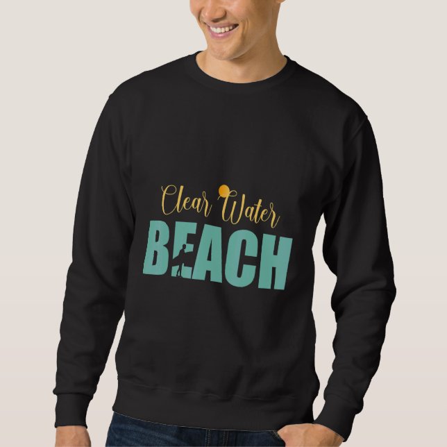 Sweatshirt Plage d'eau claire (Devant)