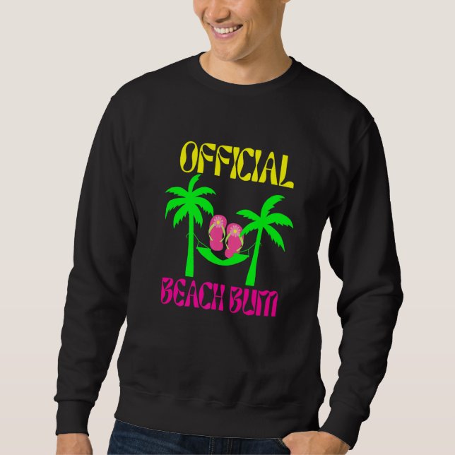 Sweatshirt Plage Fabulous Flip Flops-Palm Trees-Beach Lover (Devant)