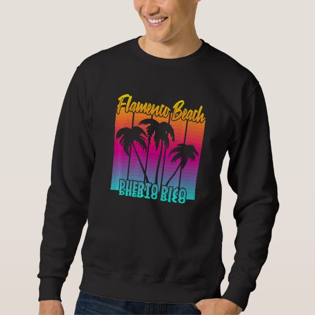 Sweatshirt Plage flamenco vintage   (Devant)