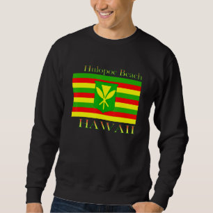 Sweatshirt Plage Hulopoe îles Hawaii Drapeau hawaïen Plage