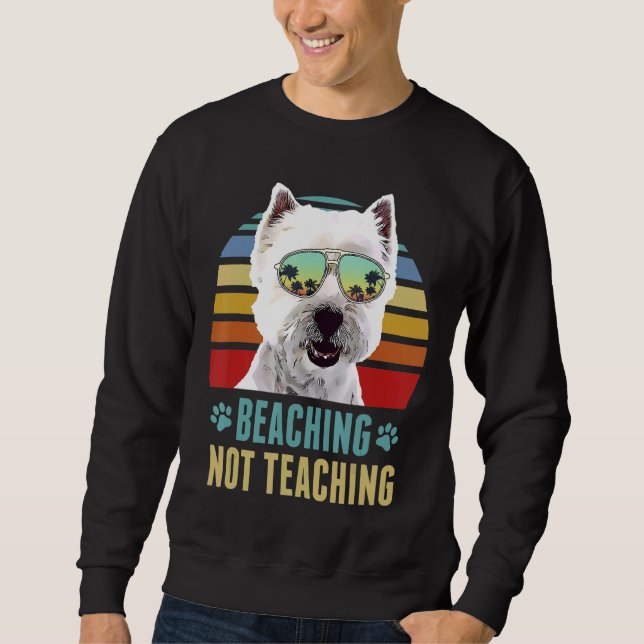 Sweatshirt Plage non enseigner West Highland White Terrier (Devant)