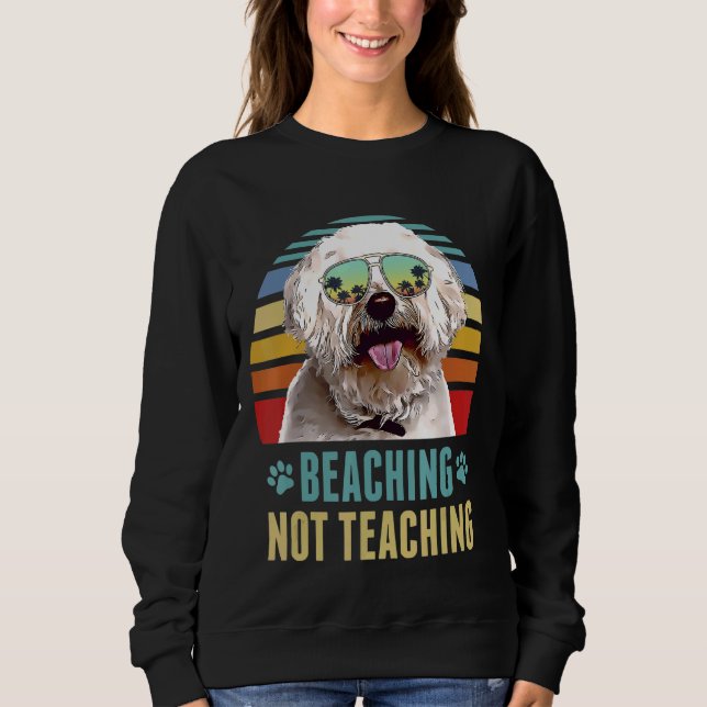 Sweatshirt Plage Pas Enseigner Bichons Frise Chien Été (Devant)