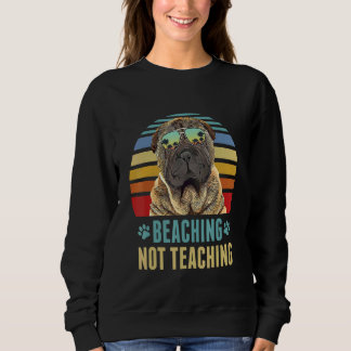 Sweatshirt Plage pas enseigner chinois Shar Pei Chien été