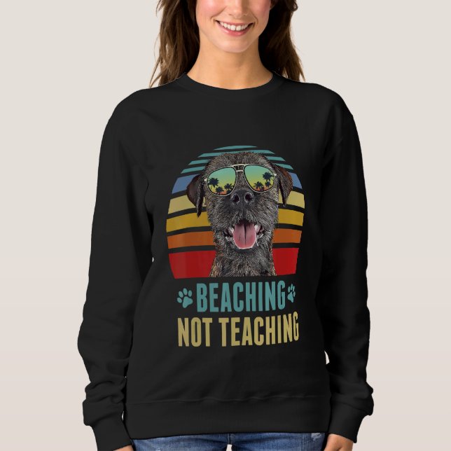 Sweatshirt Plage Pas Enseigner Frontière Terrier Chien Été (Devant)