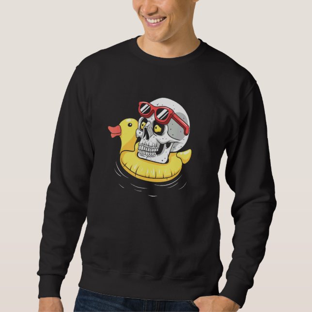 Sweatshirt Plage Skull Summer Goth (Devant)