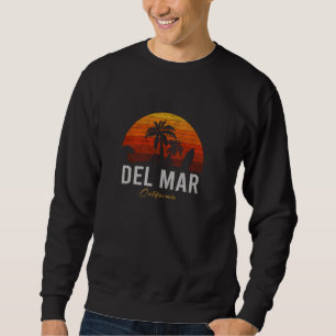 Sweatshirt Plage Vintage Del Mar California Retro Surfer
