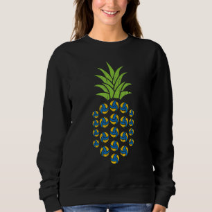 Sweatshirt Plage Volley-ball Ananas Fruit Équipe Joueurs Fans
