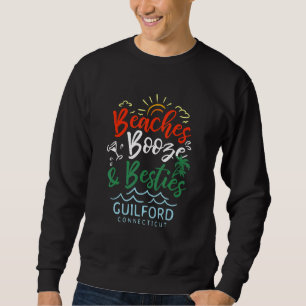 Sweatshirt Plages Alcool Et Meilleures Amies Guilford Été Con