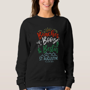Sweatshirt Plages Alcool Et Meilleures Amies St Augustine Été