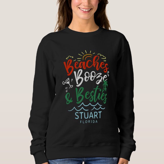 Sweatshirt Plages Alcool Et Meilleures Amies Stuart Été Flori (Devant)