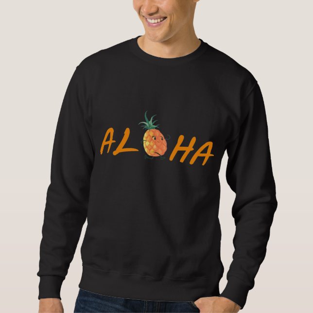 Sweatshirt Plages d'Aloha Hawaii Hommes de fruits d'ananas (Devant)
