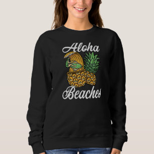 Sweatshirt Plages D'Aloha Hawaii Surf Et Plage D'Ananas