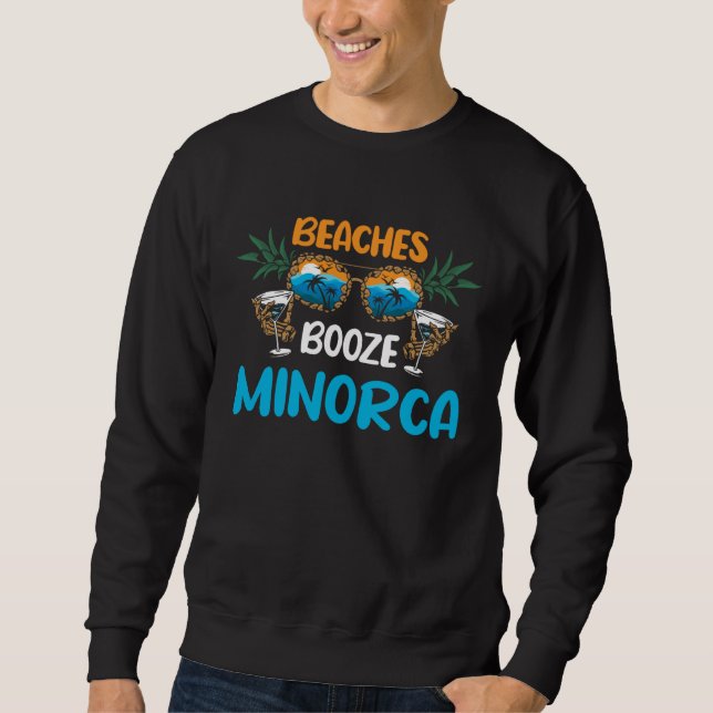 Sweatshirt Plages de Minorque Espagne Vacances Correspondance (Devant)