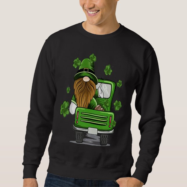 Sweatshirt Plaid Leprechaun Monster Truck St Patrick's Day Lu (Devant)