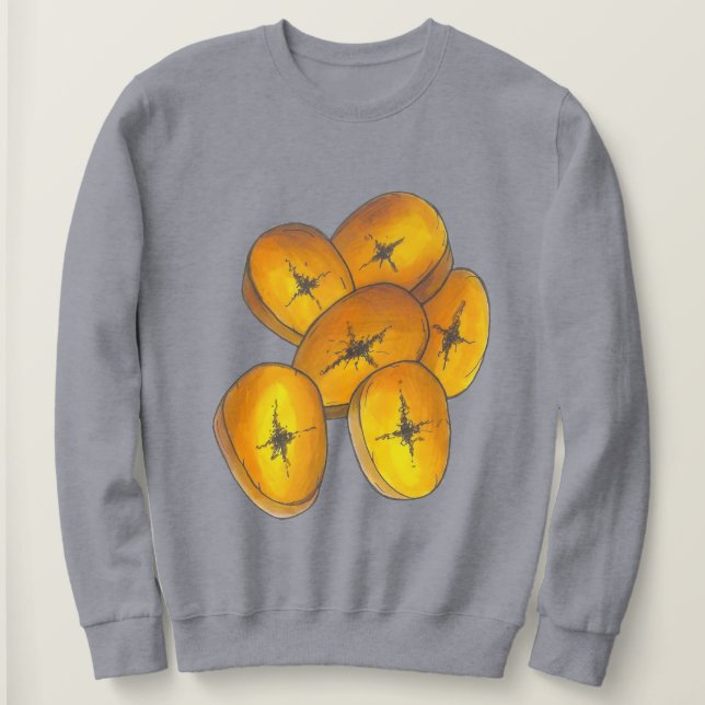 Sweatshirt Plaines frites Cuisine Bananes Caraïbes Alimentati (Design devant)