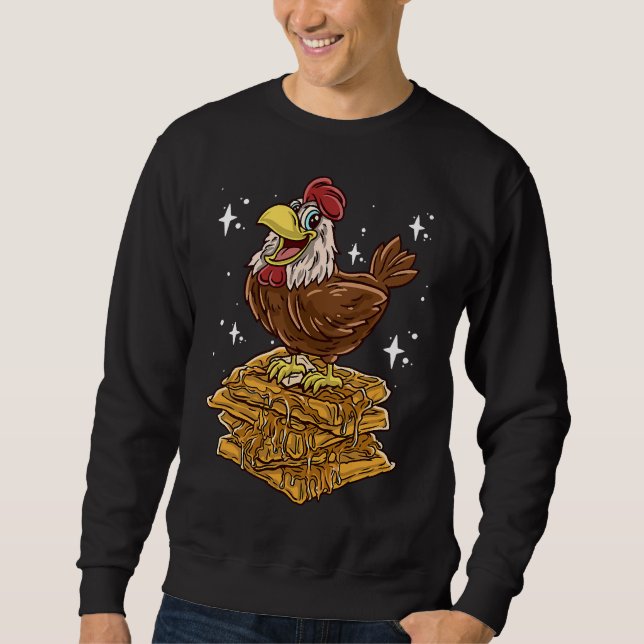 Sweatshirt Plaisanterie gaufre de poulet (Devant)