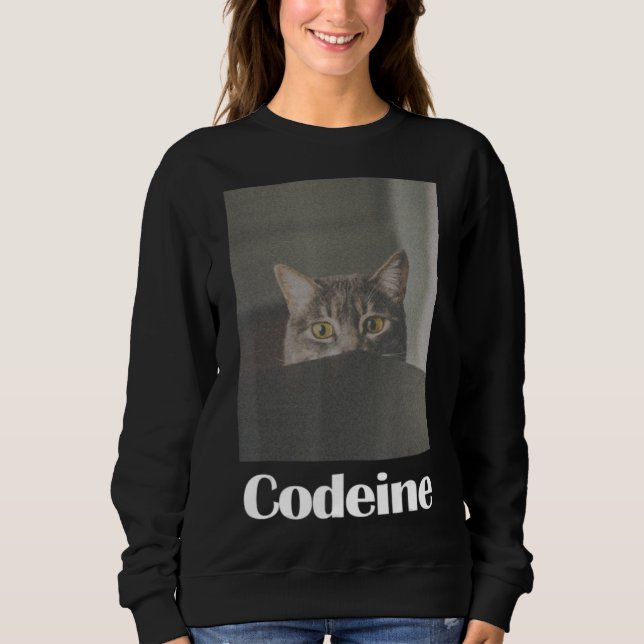 Sweatshirt Plaisir Codéine Cuisine Chat (Devant)