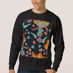 Sweatshirt Plaisir floral : Aquarelle texture de fleurs