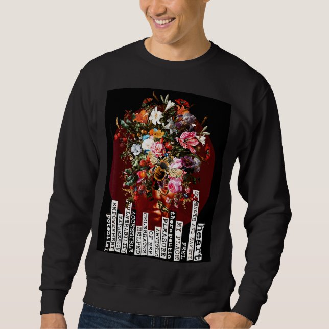 Sweatshirt Plaisir Floral Nature Originale Belle Oeuvre (Devant)