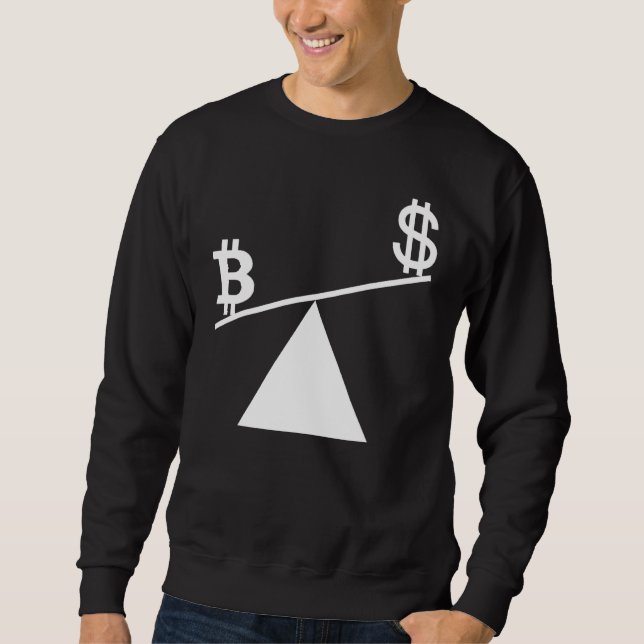 Sweatshirt Plan Bitcoin B Temps Pour Plan B Accepter Moyenne  (Devant)