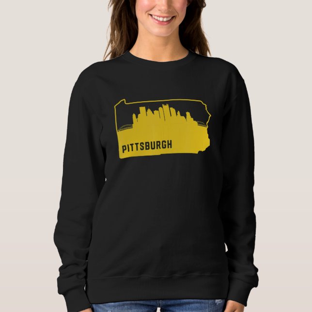 Sweatshirt Plan de l'État de la Pennsylvanie cool Pittsburgh (Devant)