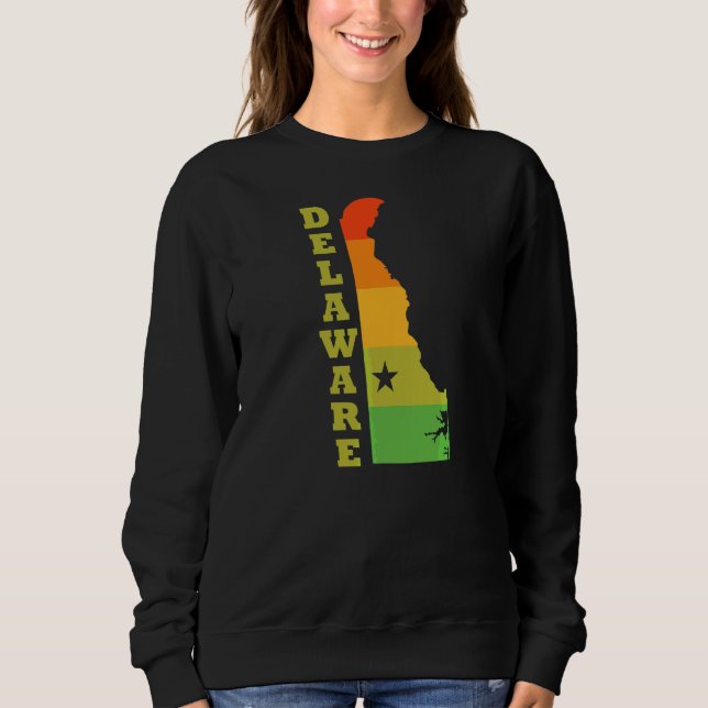 Sweatshirt Plan de l'État du Delaware Usa (Devant)