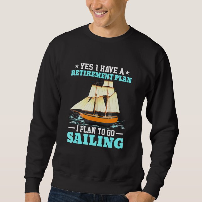 Sweatshirt Plan de retraite des bateaux à voile (Devant)