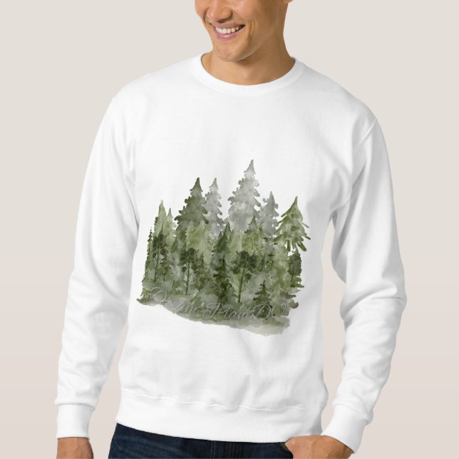 Sweatshirt Plan de rêve Faire Forêt Aquarelle (Devant)