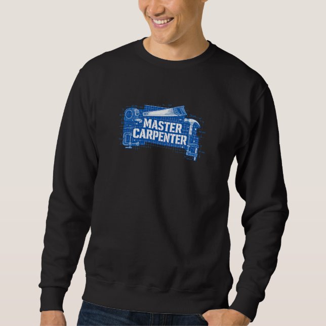 Sweatshirt Plan technique de maître charpentier (Devant)