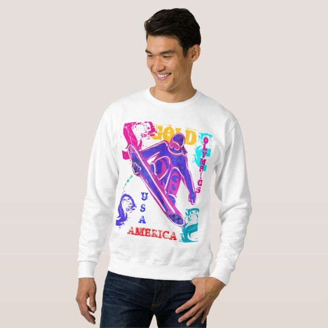 SWEATSHIRT PLANCHE À NEIGE  (Devant entier)
