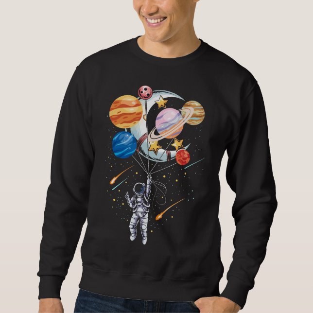 Sweatshirt Planètes à ballon spatial astronaute (Devant)