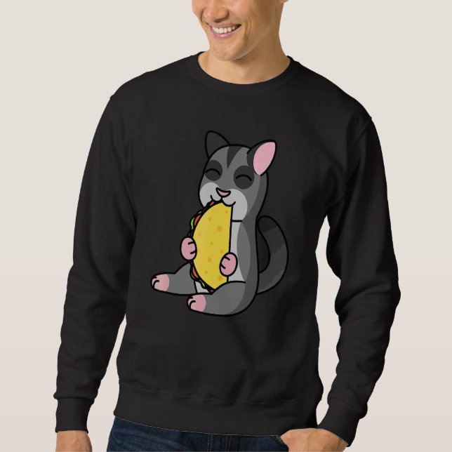 Sweatshirt Planorète mangeant un taco animal de compagnie (Devant)