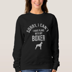 Sweatshirt Plans avec mon chien de boîte