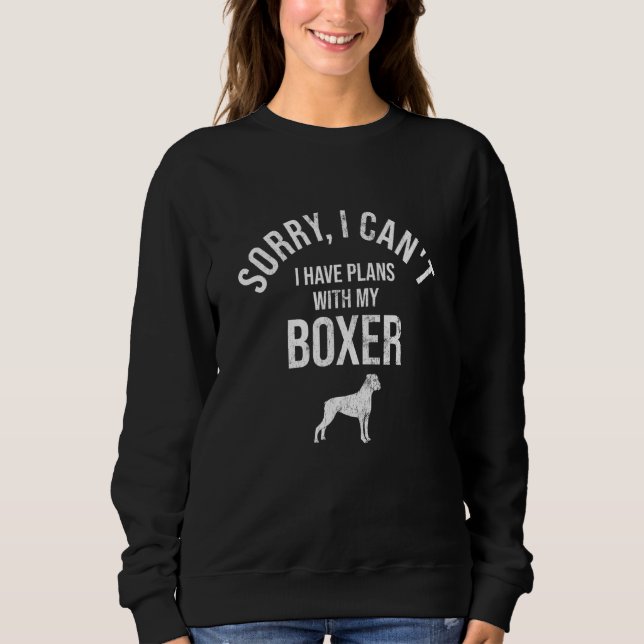 Sweatshirt Plans avec mon chien de boîte (Devant)
