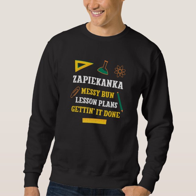 Sweatshirt Plans de cours Zapiekanka Bun désordonné Prof de r (Devant)