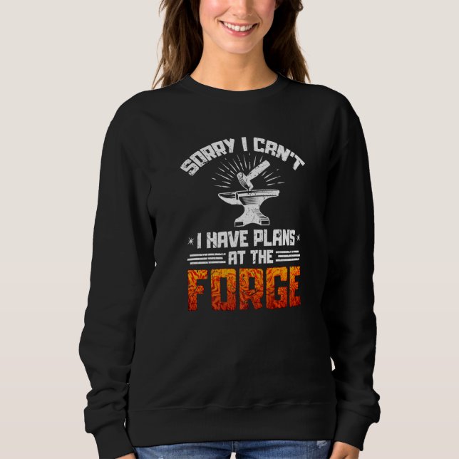 Sweatshirt Plans de forgeron à la forge Forgeage de l'ouvrier (Devant)