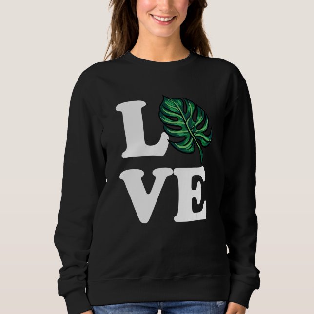 Sweatshirt Plante d'amour Monstera (Devant)