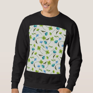 Sweatshirt Plantes aquarelle : Motif Floral sans joint.