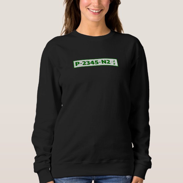 Sweatshirt Plaque d'immatriculation de voiture Palestine - pa (Devant)
