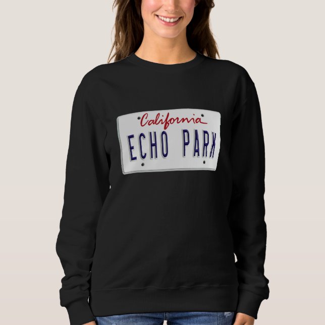 Sweatshirt Plaque d'immatriculation Echo Park Los Angeles LA  (Devant)