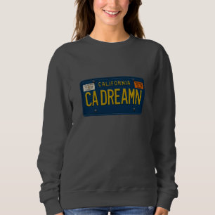 Sweatshirt Plaque d'immatriculation Rétro 1969 Californie Rêv