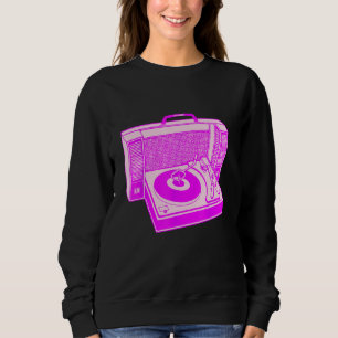 Sweatshirt Platine tourne-disque DJ Vinyle Musique Radio 80s